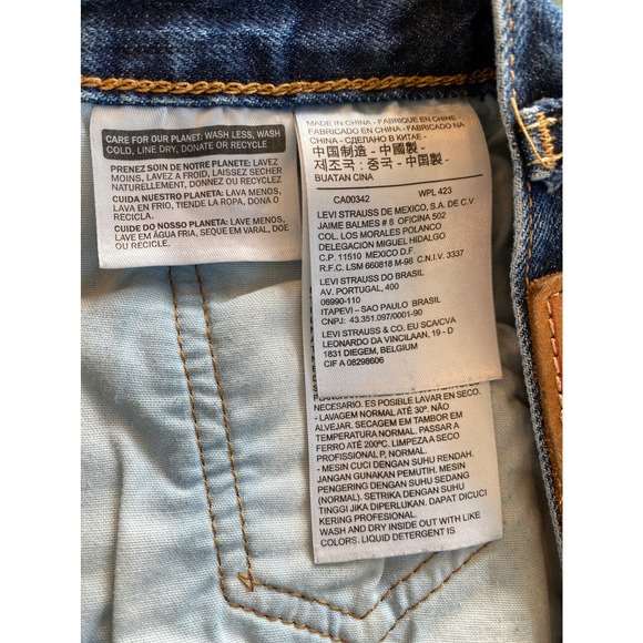 Levi’s 501 shorts cut offs blue jean denim button fly 100% cotton size w26 - Picture 7 of 9